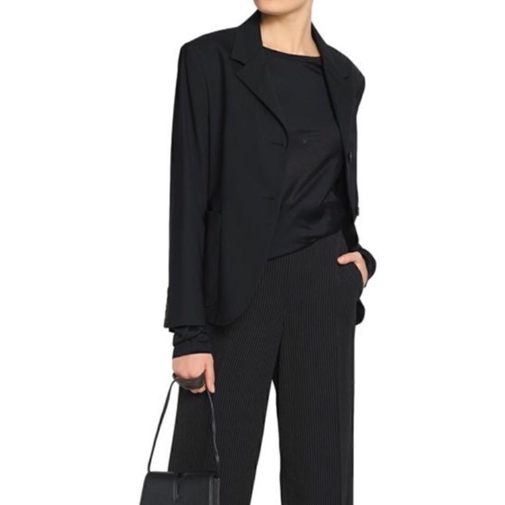 Jil Sander Black Wool Silk Blazer